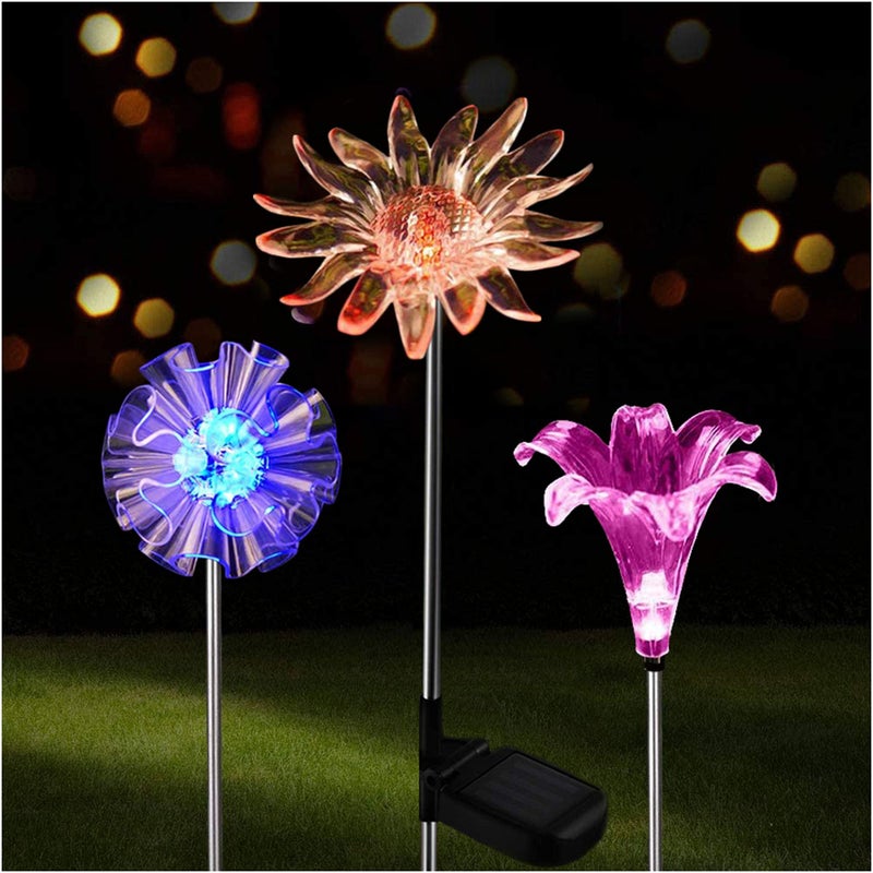 QIDEA Outdoor Solar Garden Stake Light - Color Changing Decorative LED Stake Lamp In-ground Landscaping Lighting for Garden Patio Yard Lawn Pathway Flower Bed Decor Decorations Figurine Butterfly - Image 1
